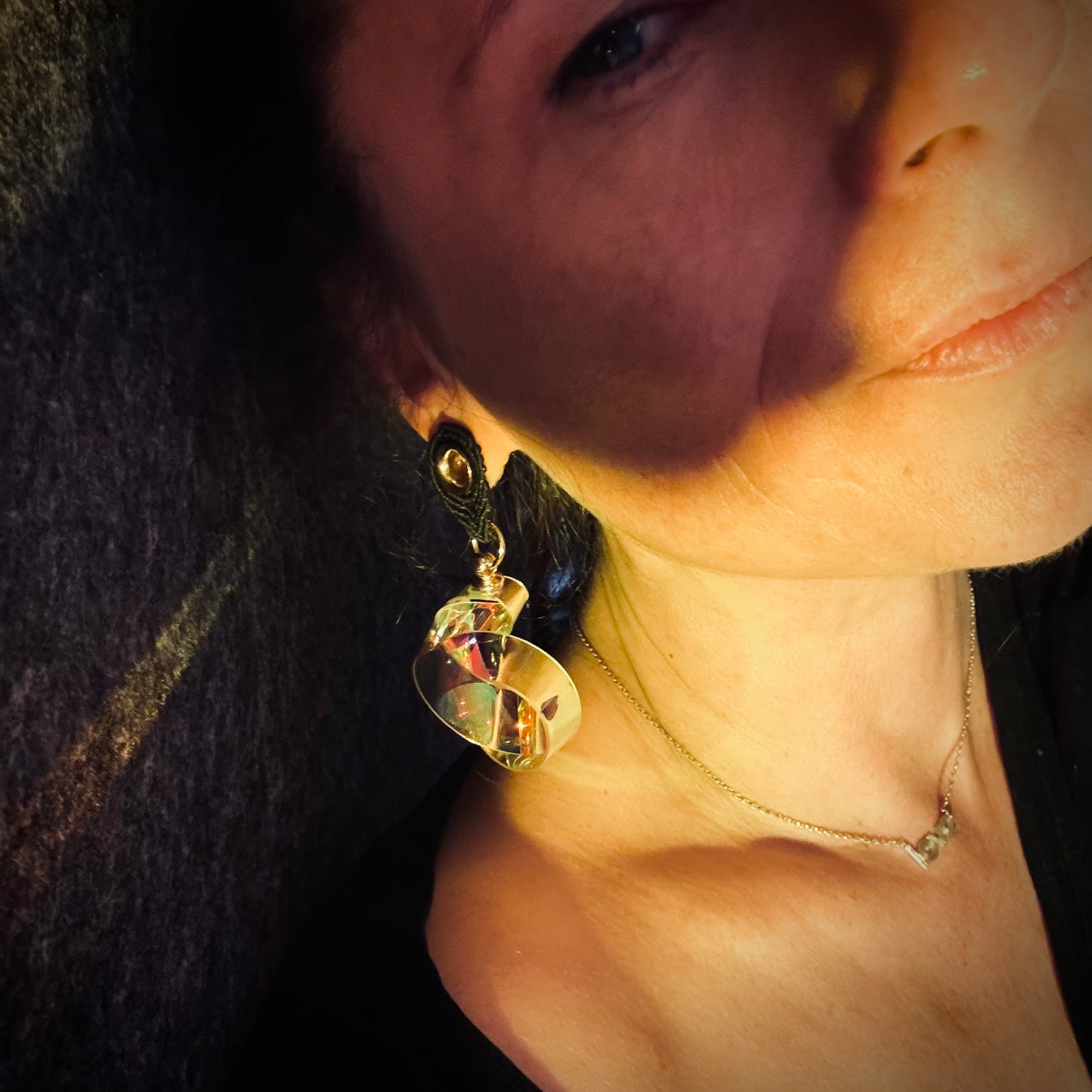UV Active Neon Disco Earrings "Own the Lights" for Tunnels