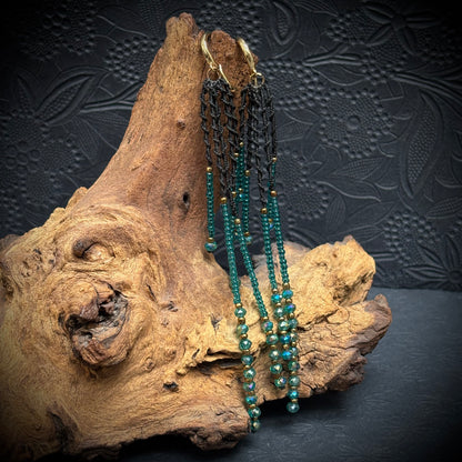 Macrame Earrings "Petroli"