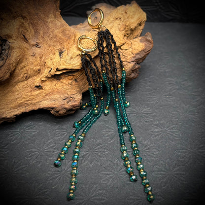 Macrame Earrings "Petroli"