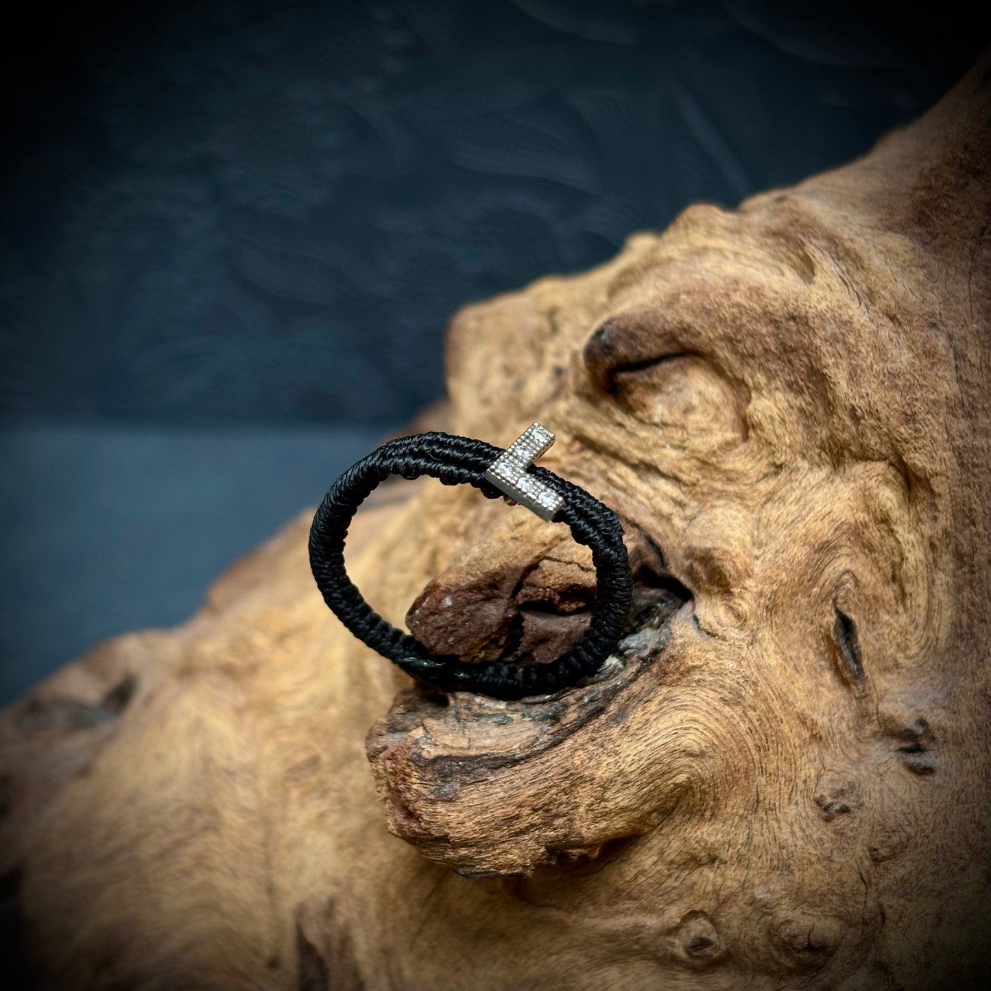 Macrame Ring "Little L" 925 Sterling Silver