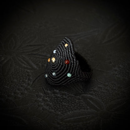 Macramé Planet Ring "Universe and Me"