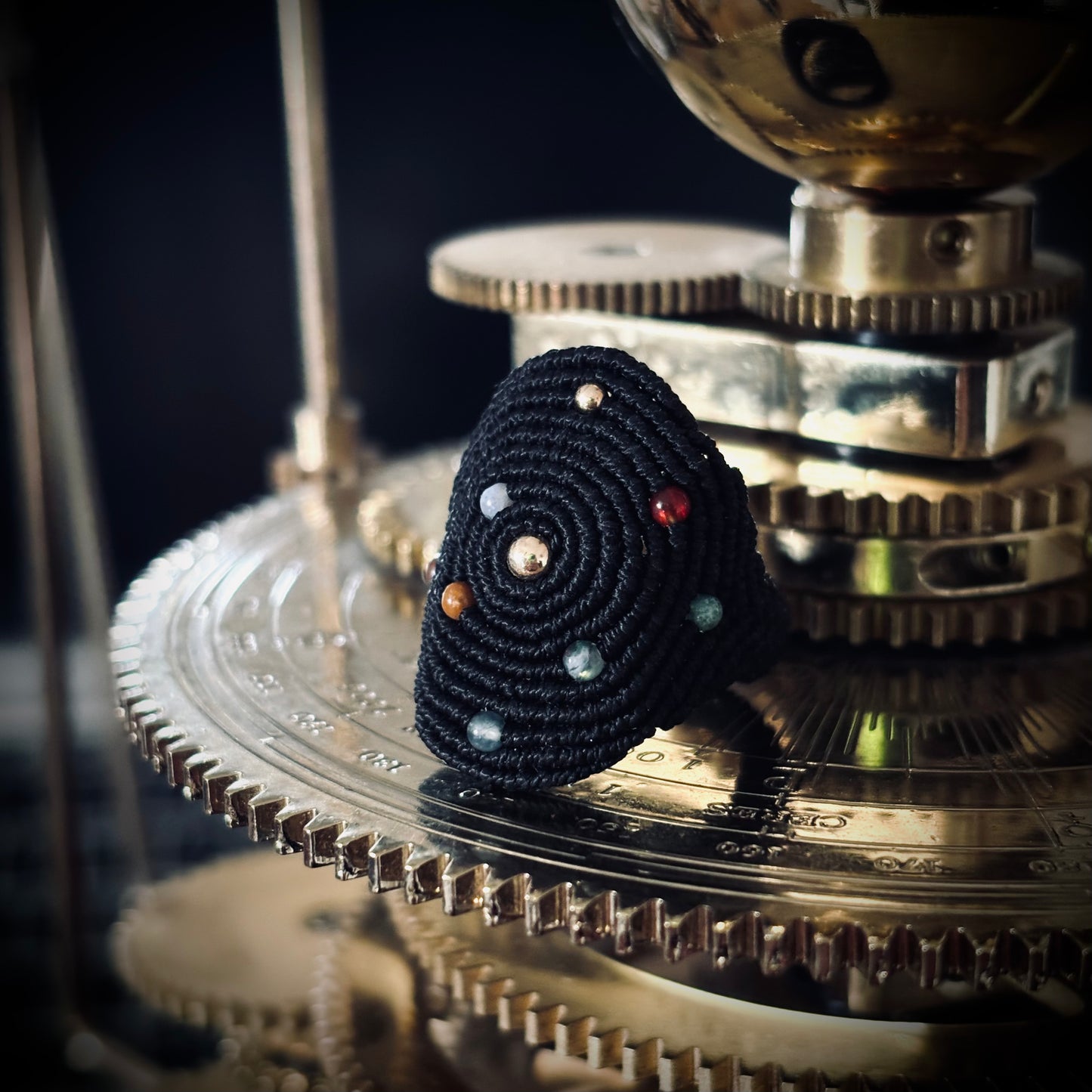 Macramé Planet Ring "Universe and Me"