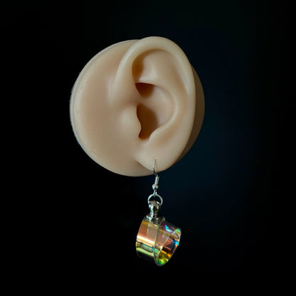 UV Active Neon Disco Earrings "Own the Lights" for Tunnels