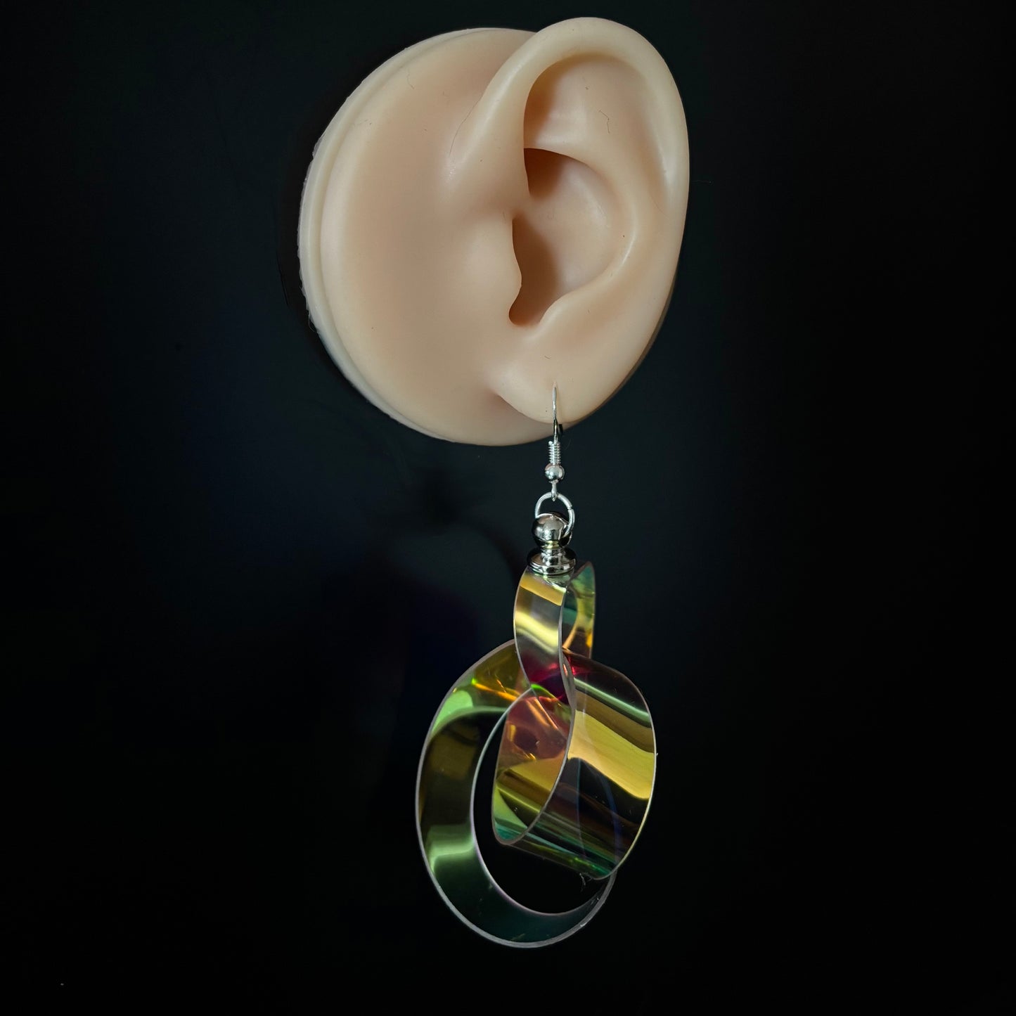 UV Active Neon Disco Earrings "Own the Lights" for Tunnels