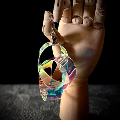 UV Active Neon Disco Earrings "Own the Lights" for Tunnels