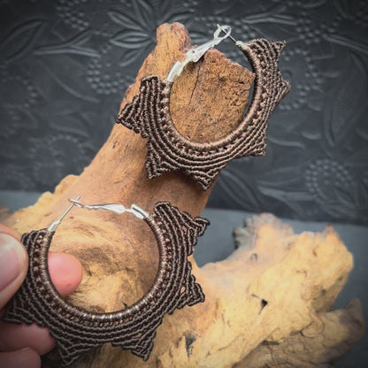 Macrame Earrings "Luna Obscura"