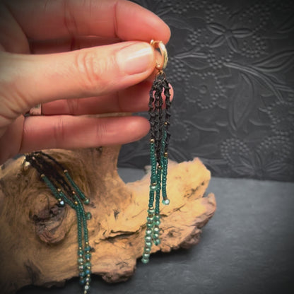 Macrame Earrings "Petroli"