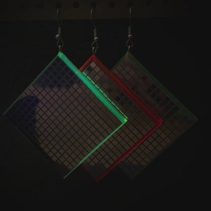 UV-Active Neon Disco Earrings "Own the Lights"